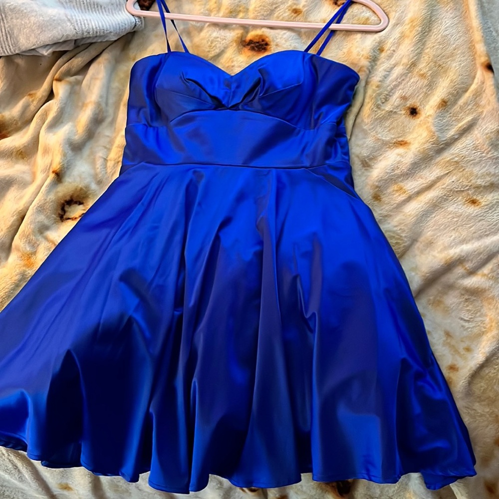 City Studio blue strapless homecoming dress